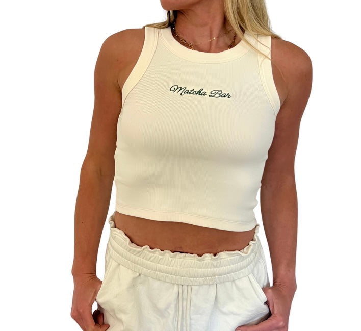 Embroidered Crop Tank
