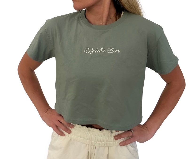 Embroidered Cropped Tee