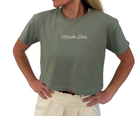 Embroidered Cropped Tee